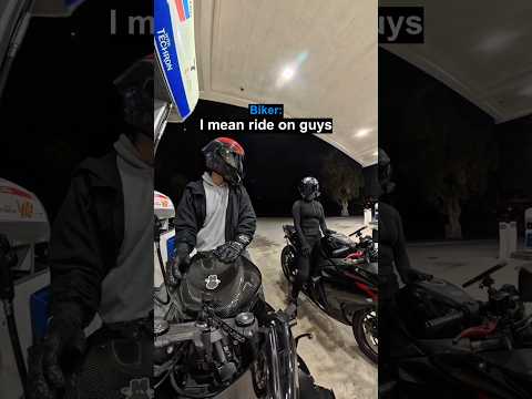 Biker Gets Shy After Biker Girl Approaches Him