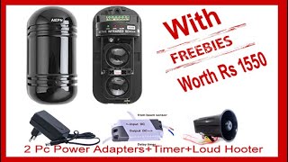 Dual Beam IR intruder alarm security system @1999/set with freebies/ac