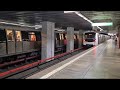 Metroul Bucurestean Trenuri In Statia Basarab Pe M1 Si M4