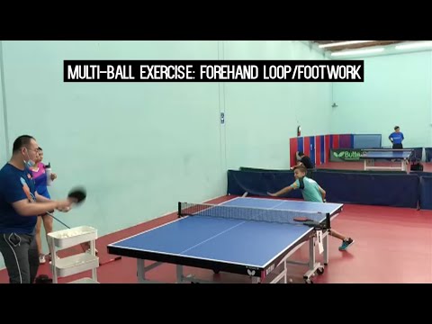 Butterfly Training Tips with Jinxin Wang - Multi ball Training on Forehand Loop & Footwork Final
