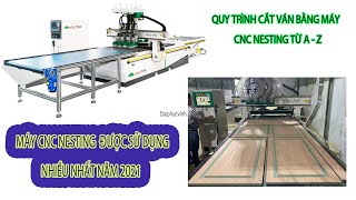 Máy cnc nesting 4 đầu làm việc như thế nào? Quy trình cắt ván bằng máy cnc Holztek PRO-R4F
