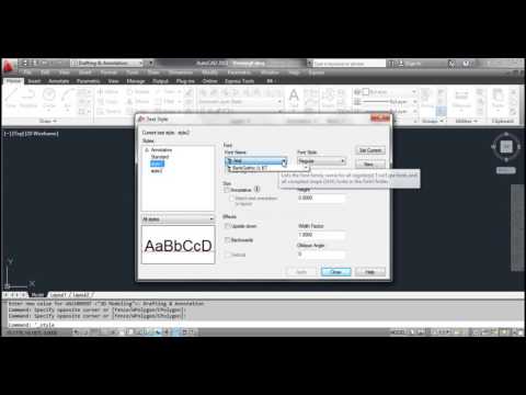 Changing FONTS and STYLES - AutoCAD