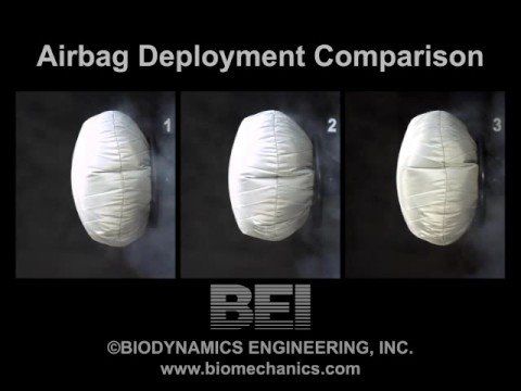 Airbag Deployment Comparison in Slow Motion