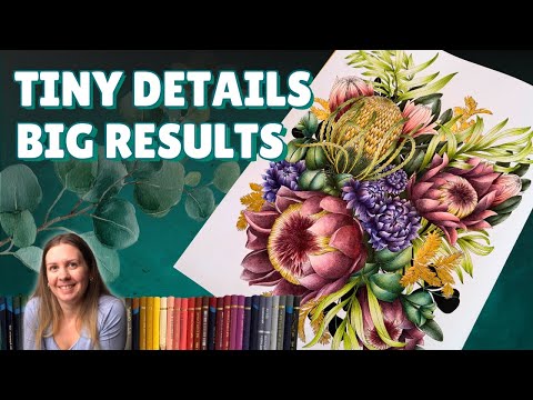 COLORED PENCIL TUTORIAL || Coloring Tiny Details (Leila Duly’s Beautiful Planet)