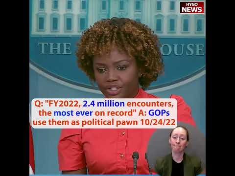 Q: FY2022, 2.4 million encounters southern border, the most ever on record' A: GOPs political pawn
