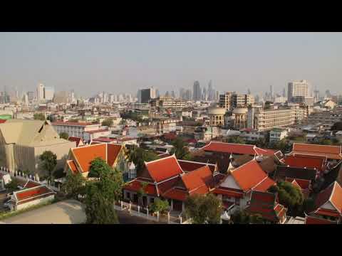 Templo dourado da montanha Bangkok, Tailândia