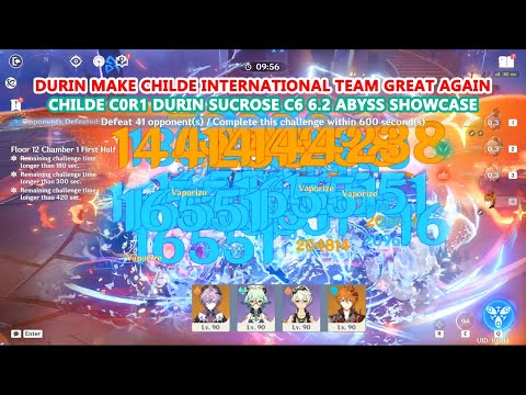 Durin Make Childe International Team Great Again : Childe C0R1 Durin Sucrose C6 6.2 Abyss Showcase