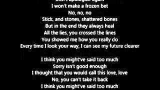 Jessie J - Said Too Much (lyrics)