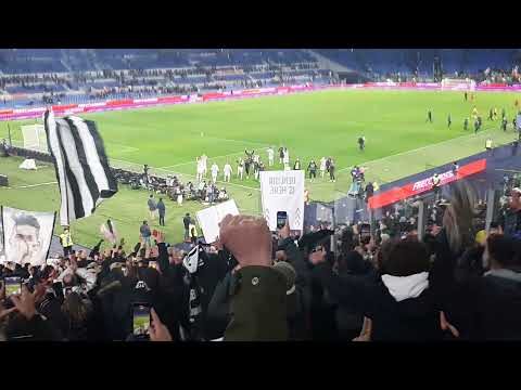 Tutta la Juve sotto la curva! roma-Juve 3-4 LIVE settore ospiti 9/1/22