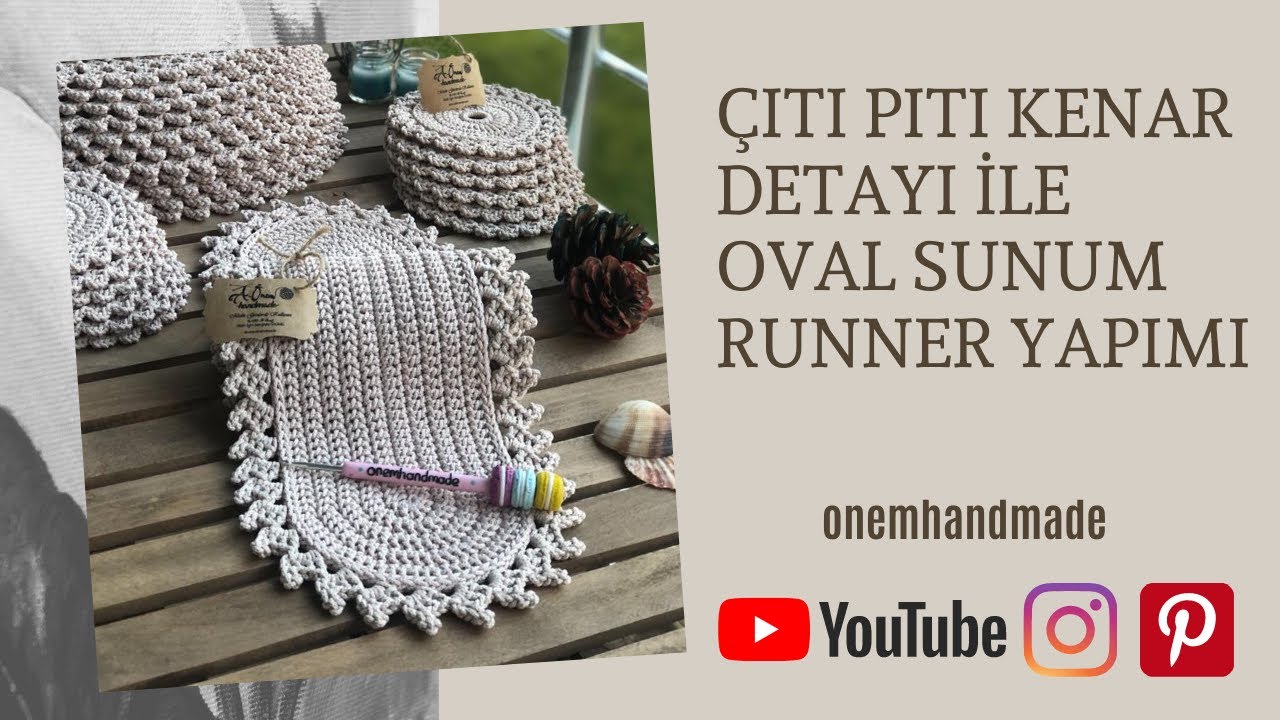 Oval Sunum Runner Tarifi Tüm Detaylarıyla Bu Videoda (Çıtı Pıtı Kenar Detayı ile)