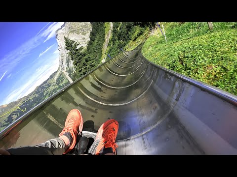 Pfingstegg Alpine Coaster FULL SPEED | 4K | Switzerland