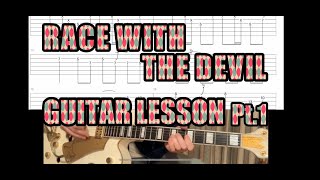 Race with the devil guitar lesson Pt.1  with tab gene vincent rockabilly guitarロカビリー　ギター　ジーンビンセント