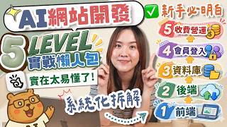 【AI网站开发懒人包】5 Level由浅入深+5 案例真实示范!新手都可以做到😆|ManusAI实测 #Ai新手教学 #VibeCoding #AI入门