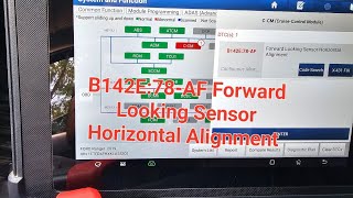 B142E:78-AF Forward Looking Sensor Horizontal Alignment. recalibration launch pad v failed. FDRS
