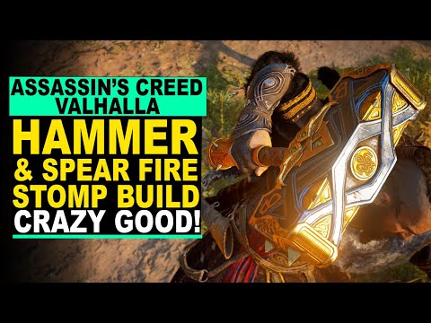 Assassin's Creed: Valhalla - INSANE HAMMER STOMP BUILD | Spear & Raven's Armor