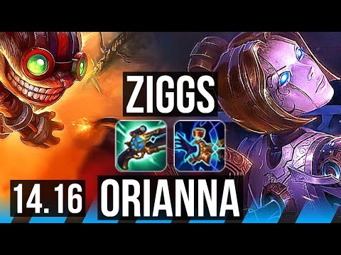 ZIGGS vs ORIANNA (MID) | Rank 4 Ziggs, 6/1/5 | NA Challenger | 14.16