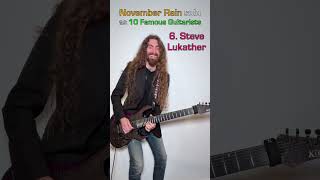 Download lagu November Rain solo as 10 Famous Guitarists #gunsnroses #guitar mp3 Download lagu November Rain solo as 10 Famous Guitarists #gunsnroses #guitar mp3