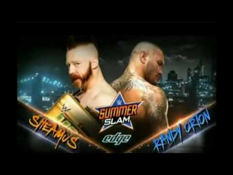 WWE Summerslam 2015 Randy Orton Vs. Sheamus Official Match Card