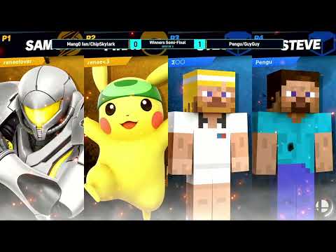 Mang0 fan/ChipSkylark (Sora/Pikachu) vs Pengu/GuyGuy (Steve/Steve) | Don't Break The Bank Winners SF