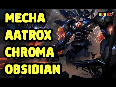 MECHA AATROX CHROMA OBSIDIAN SKIN SPOTLIGHT - LEAGUE OF LEGENDS
