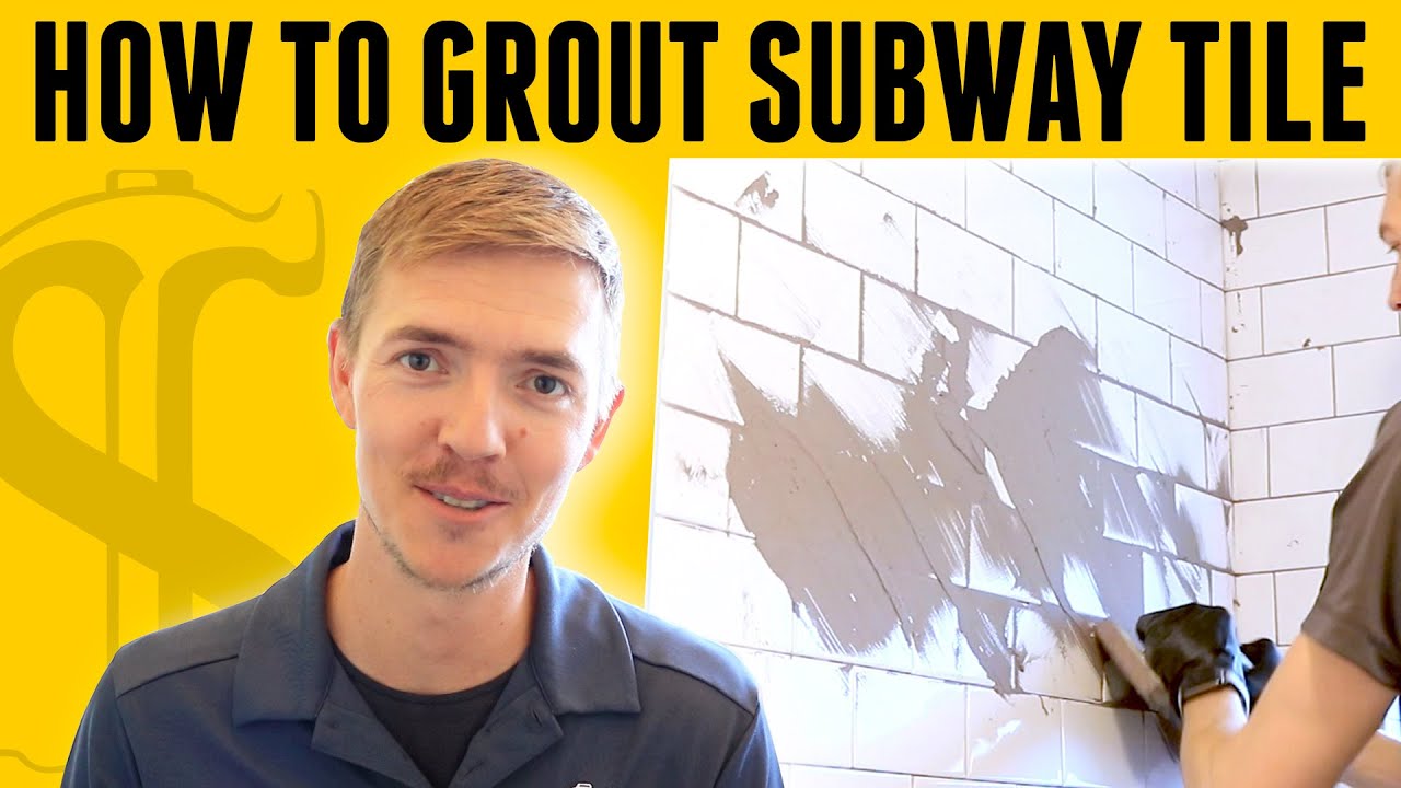 Watch video How to grout subway tile - DIY for beginners Now How to grout subway tile - DIY for beginners