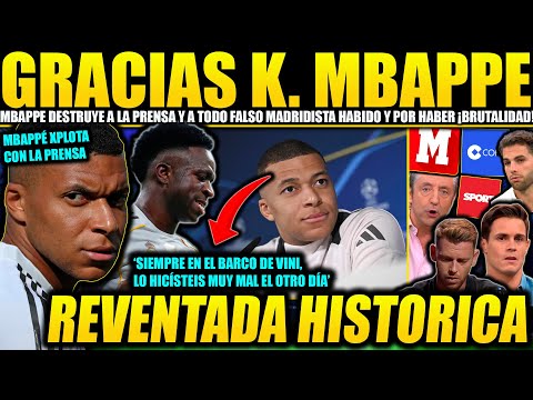 MBAPPÉ CIERRA LA BOCA A MÁS DE UN CEPORRO FALSO MADRIDISTA ¡DEFIENDE A VINICIUS Y DESTRUYE LA PRENSA