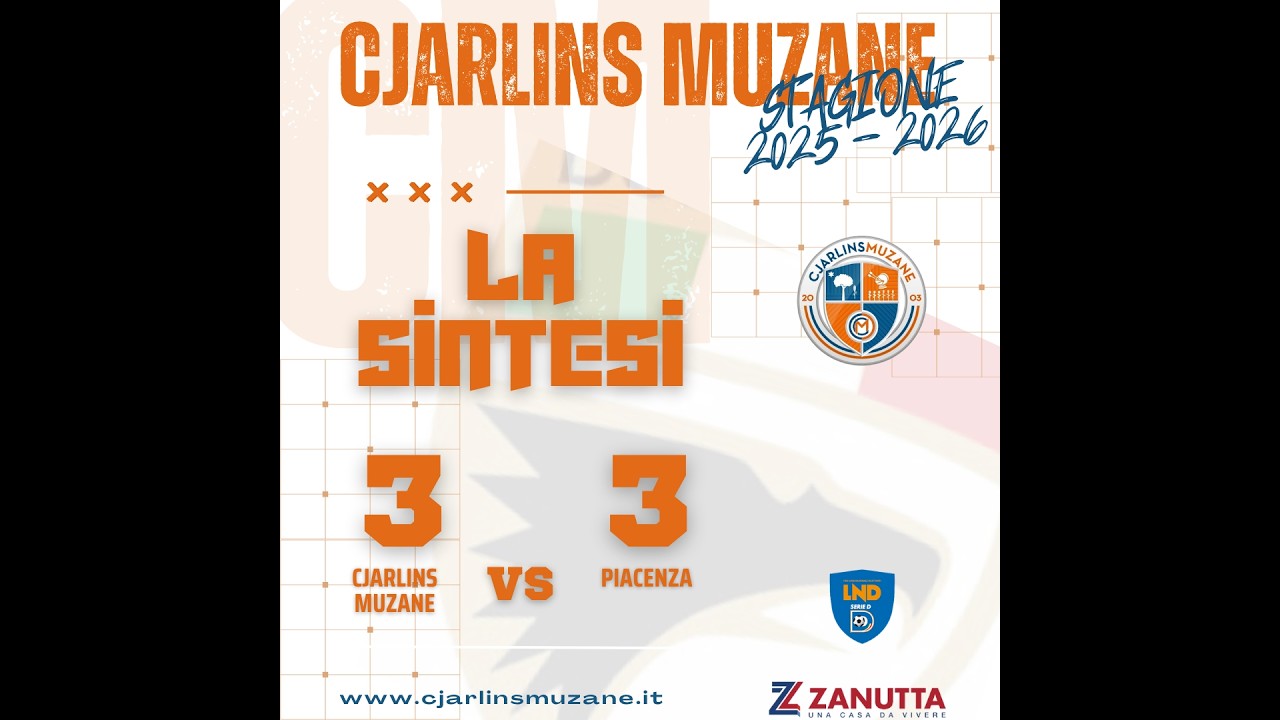 LA SINTESI DI CJARLINS MUZANE-PIACENZA UNDER 17
