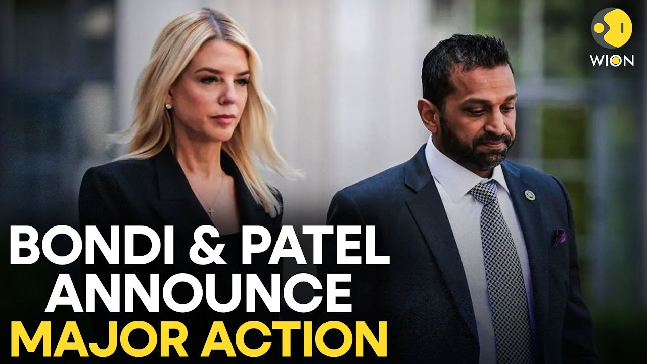 LIVE: Bondi, Patel, and Top US, Canadian Officials Hold Justice Department Press Conference | WION