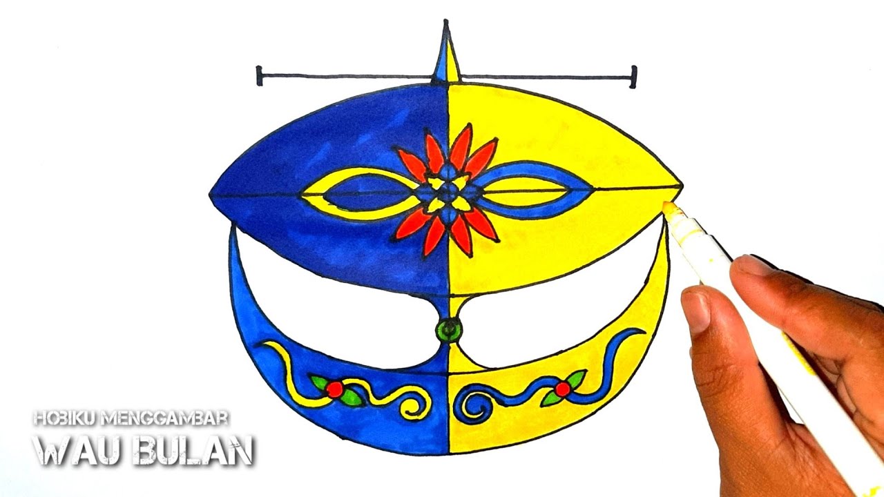 Cara melukis wau bulan