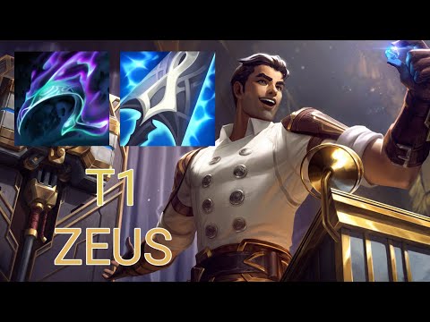 T1 Zeus Jayce Top VS Gnar | KR Challenger Patch 14.3
