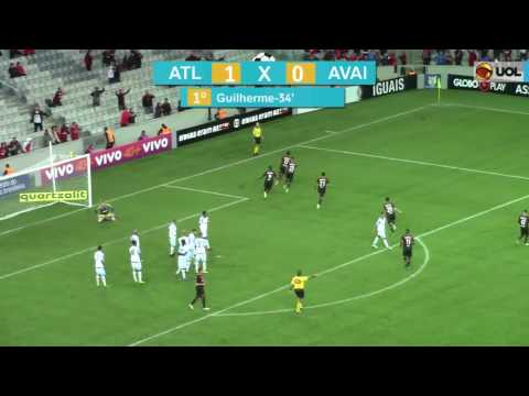 GOL DO ATLÉTICO-PR - GUILHERME - ATLÉTICO-PR X AVAÍ - 03/08 - BRASILEIRÃO 2017