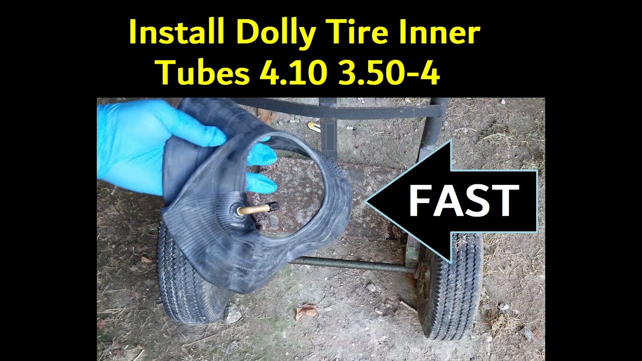 FAST - How to Install Dolly Tire Inner Tubes 4.10 3.50-4