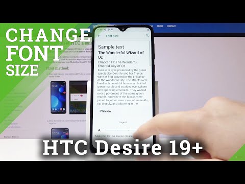 How to Change Font Size in HTC Desire 19+ | Enlarge Display Icons