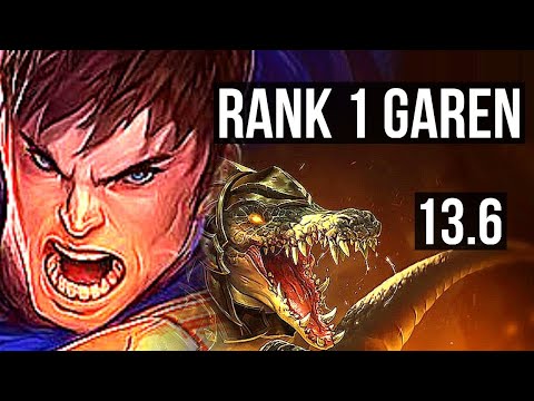 GAREN vs RENEKTON (TOP) | Rank 1 Garen, 3.4M mastery, 800+ games, 6/1/2 | KR Grandmaster | 13.6