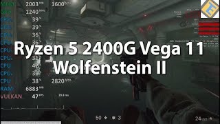 ryzen 5 2400g review wolfenstein ii the new colossus gameplay benchmark vega 11 igpu - amd ryzen 5 2400g radeon rx vega 11 fortnite