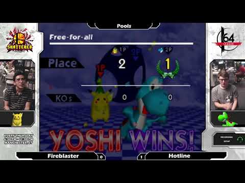 Smash 64: Fireblaster (Pikachu/Yoshi) V Hotline (Yoshi) - Shattered 112 Tournament SSB64
