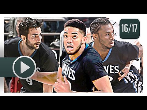 Karl-Anthony Towns, Andrew Wiggins & Ricky Rubio Highlights vs Jazz (2017.04.07) - 83 Pts Total