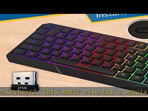 KLIM Chroma Wireless Gaming Keyboard RGB New 2022 Version - Long-Lasting Rechargeable Battery - Qui