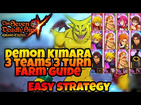 Hell Demon Kimara 3 Turn Farm Teams/Guide/Strategy | F2P | Seven Deadly Sins: Grand Cross Gobal