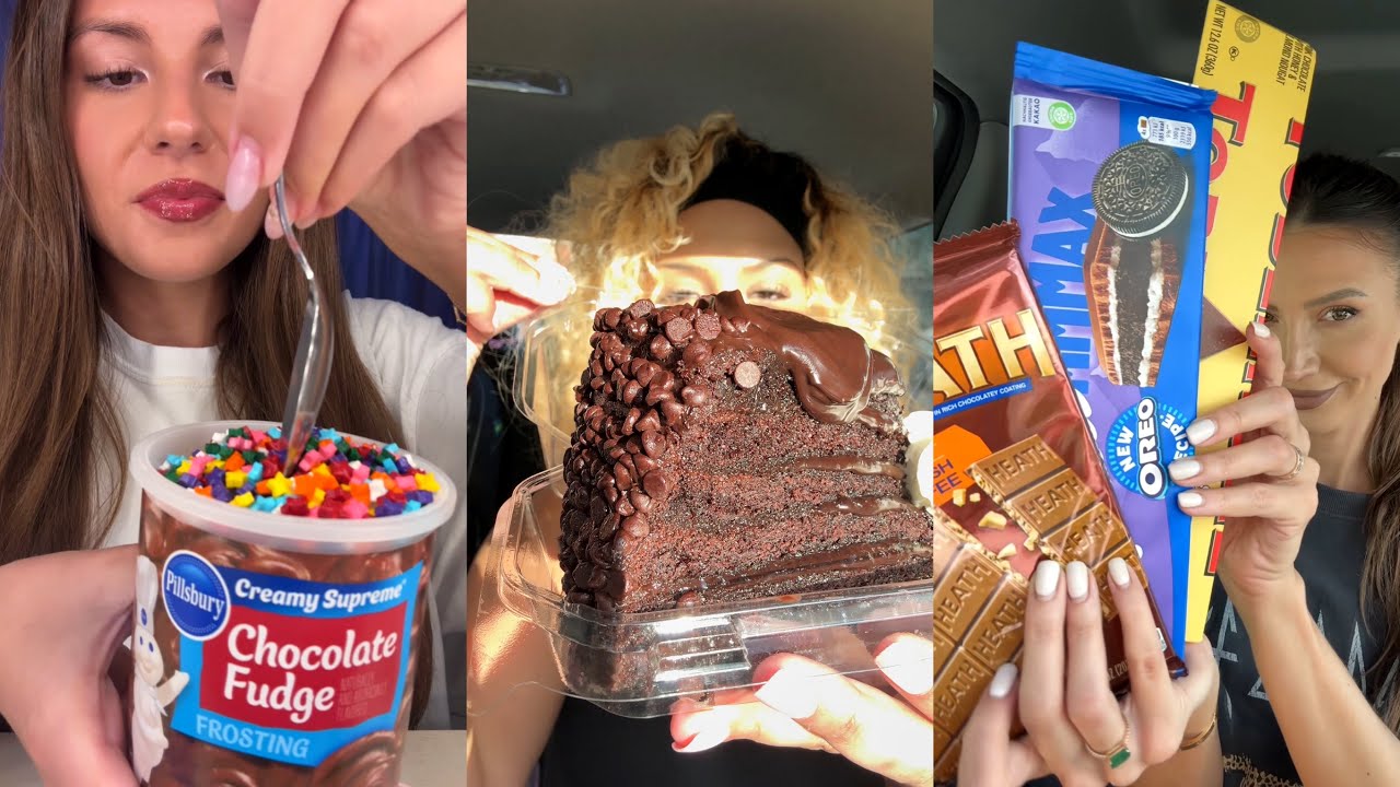 TIKTOK Chocolate Mukbang Compilation!