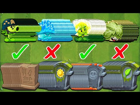 PvZ2 Challenge - 100 Plants Power-Up Vs 100 Gravestone - Who 's Best Plant ?