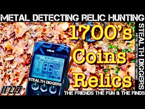 Metal detecting unreal old coins 1700's sites #227 The Friends the fun & the finds colonial detectin