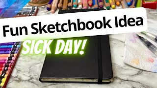 🎨 Scroll and Scribble! A FUN NEW SKETCHBOOK IDEA | Sick Day Art