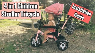 How to Install/Assemble 4 in 1 Children Stroller Tricycle