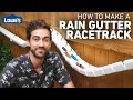 How To Make A Rain Gutter Racetrack DIY Backyard Games