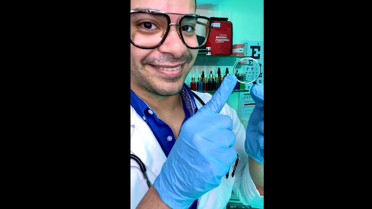 ASMR 1 or 2 Lens Eye Exam #shorts Doctor Light Medical Test