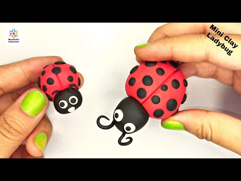 How to make ladybug with clay🐞| How to make miraculous ladybug with clay
