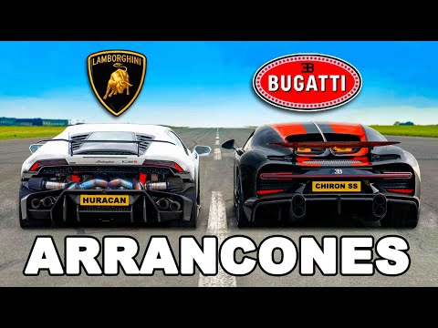 Bugatti Chiron SS vs Lambo Huracán de 1,800hp: ARRANCONES