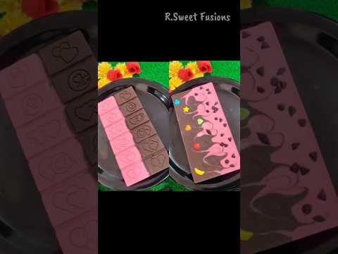 Pink 💘 vs 🤎 Brown Colorful 🌈🌈 Chocolate 🍫🍫 Bar #shorts #youtubeshorts #viral #rsweetfusions