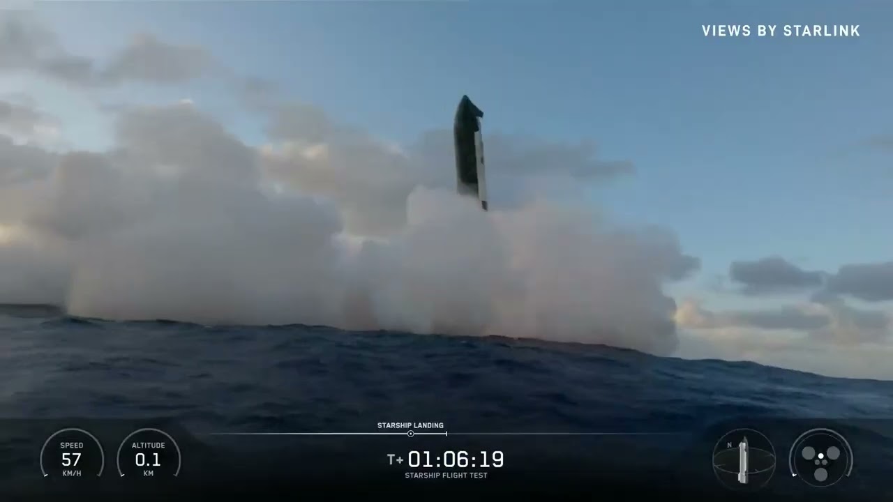 Starship, il momento in cui il razzo di SpaceX esplode nell’Oceano Indiano